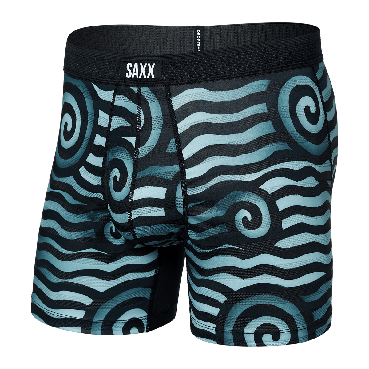 SAXX Men's Underwear - DROPTEMP™ COOLING HYDRO Boxer Briefs - Black, X-Large