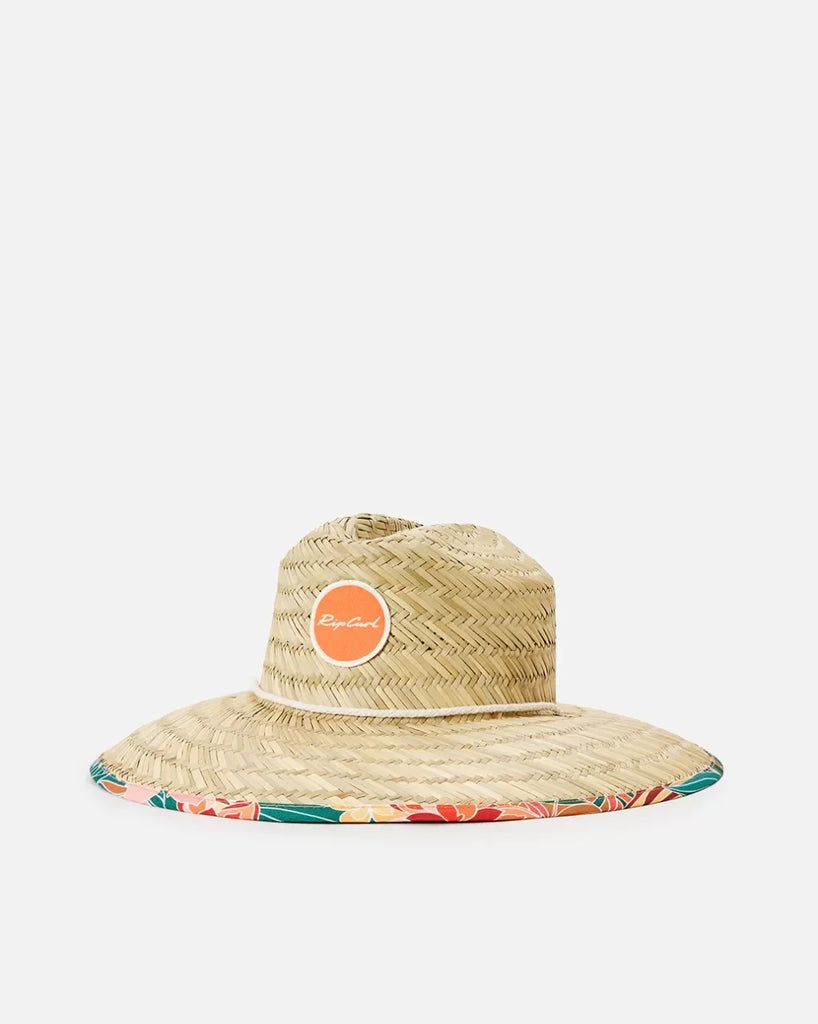 RipCurl Mix Up Straw Hat Dark Olive OneSize Camo Beach Outdoor Sun
