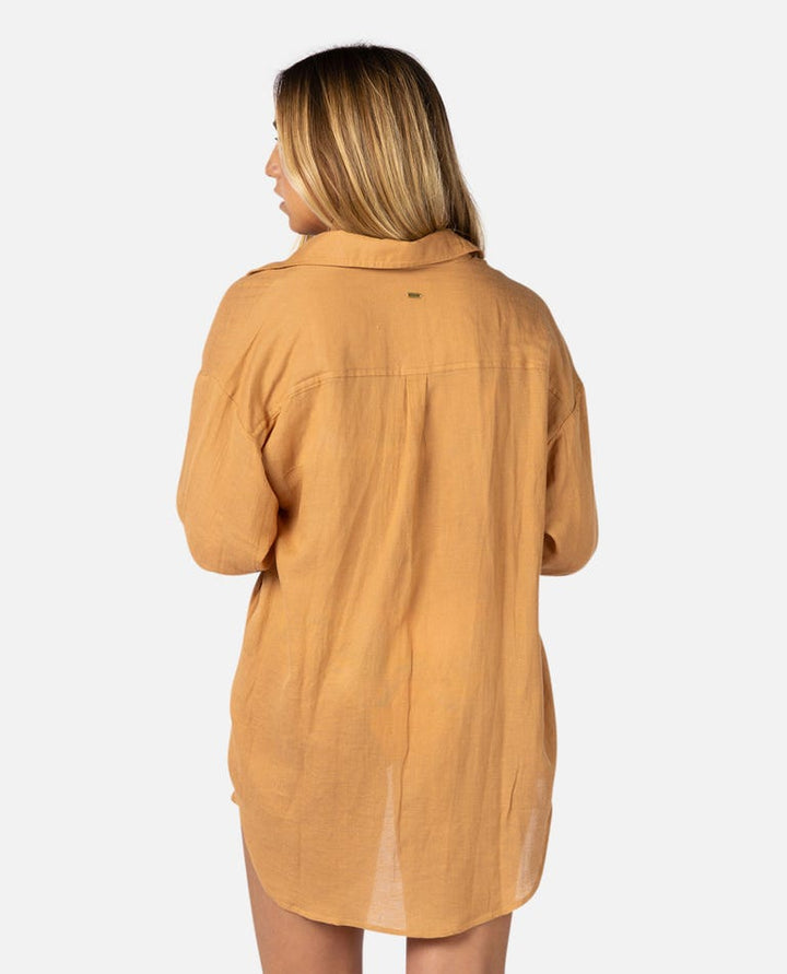 Rip Curl Premium Linen L/S Shirt - Womens Blouse - Big Sun Vernon  | Okanagan Beachwear