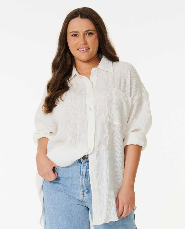 Rip Curl Premium Linen L/S Shirt - Womens Blouse - Big Sun Vernon  | Okanagan Beachwear