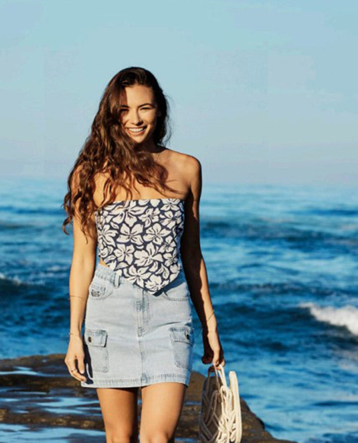 Las Dalias Scarf Bandeau Top - Womens Tank - Big Sun Vernon  | Okanagan Beachwear