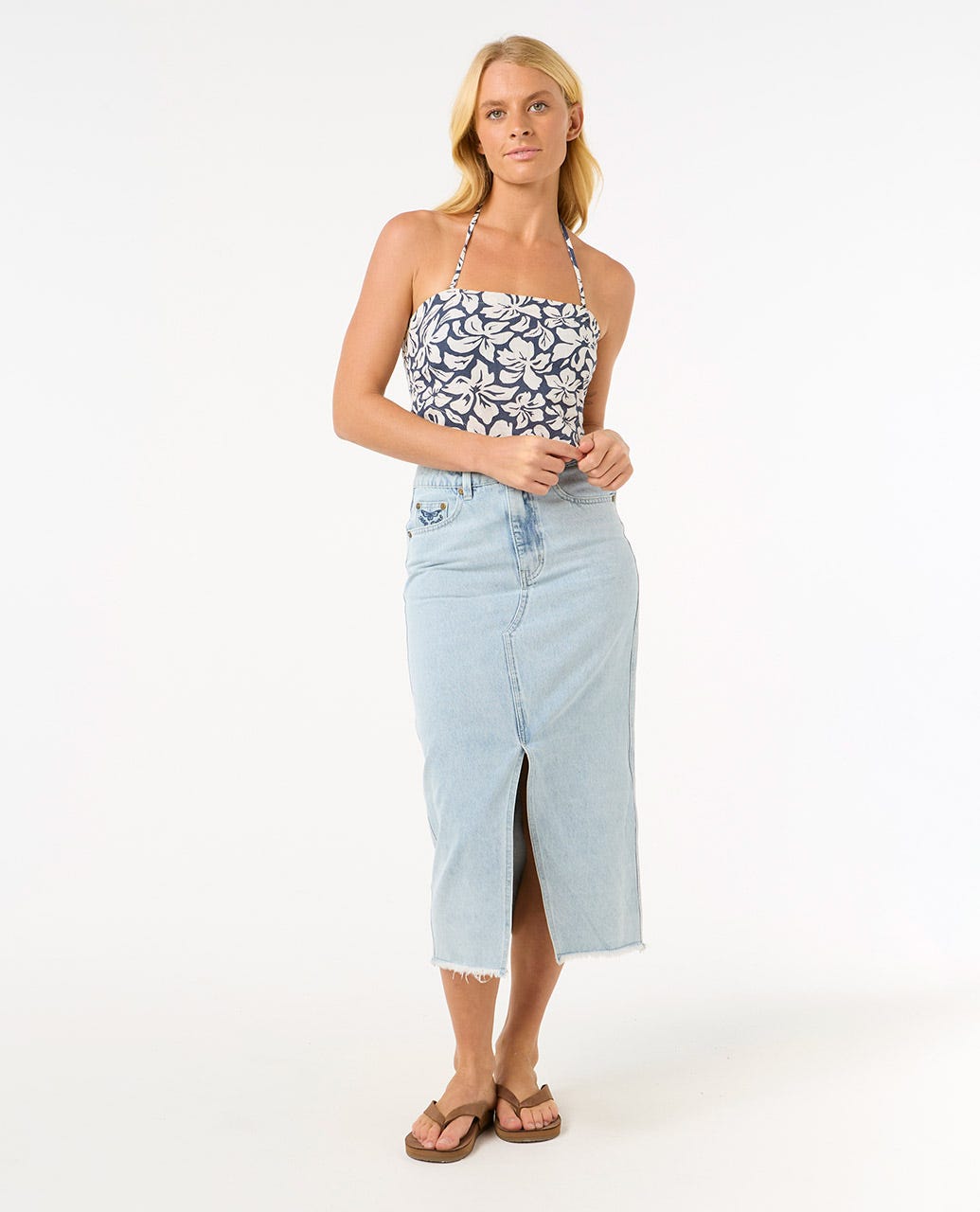 Las Dalias Scarf Bandeau Top - Womens Tank - Big Sun Vernon  | Okanagan Beachwear