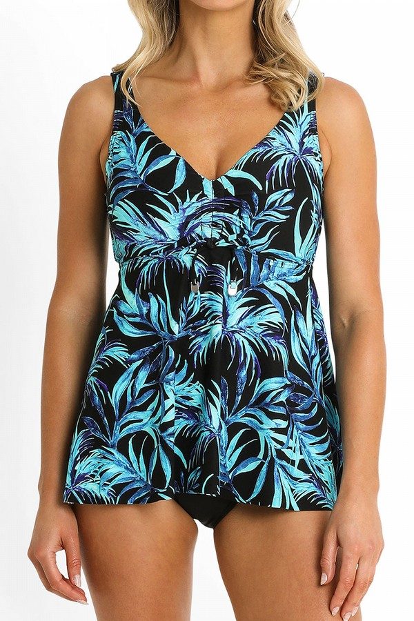 Azura Pina Colada F/G Tie Singlet - Womens Tankini Bikini Tops - Big Sun Vernon  | Okanagan Beachwear