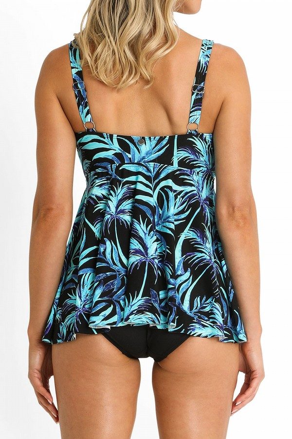 Azura Pina Colada F/G Tie Singlet - Womens Tankini Bikini Tops - Big Sun Vernon  | Okanagan Beachwear