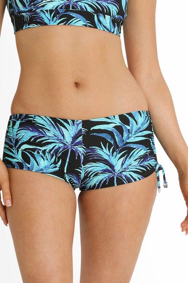 Azura Pina Colada Tieside Boyleg Bottom - Womens Swim Short Bikini Bottoms - Big Sun Vernon  | Okanagan Beachwear