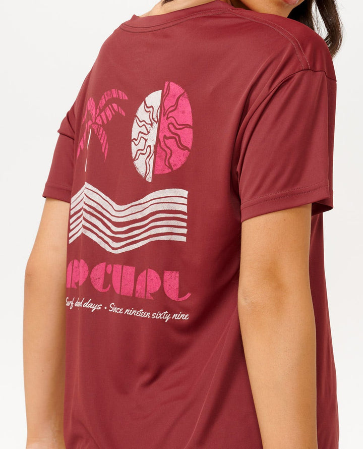 Rip Curl Beach Party UPF Surflite Tee - Womens Short Sleeve Rashguards - Big Sun Vernon  | Okanagan Beachwear