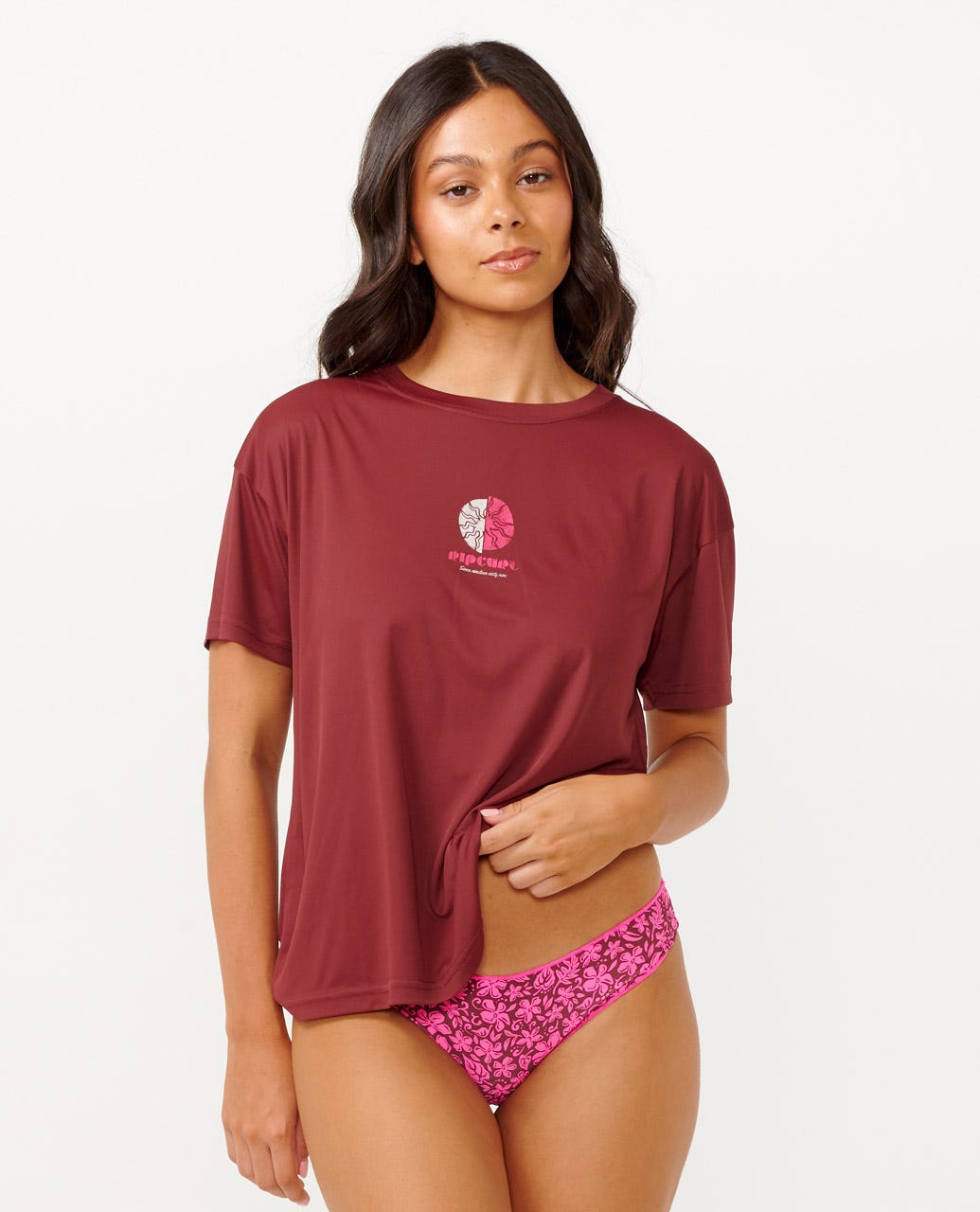 Rip Curl Beach Party UPF Surflite Tee - Womens Short Sleeve Rashguards - Big Sun Vernon  | Okanagan Beachwear