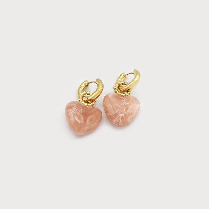 Caracol Heart Hoop Earrings
