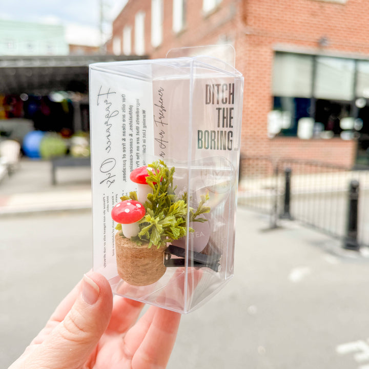 Vroom Blooms Mushroom Vent Clip Car Air Freshener Diffuser (Reusable)