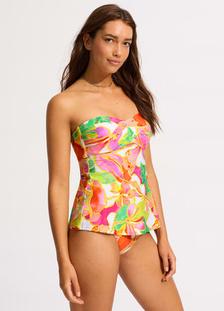 Wonderland Front Bandeau Tankini Top - Womens Tankini Bikini Tops - Big Sun Vernon  | Okanagan Beachwear