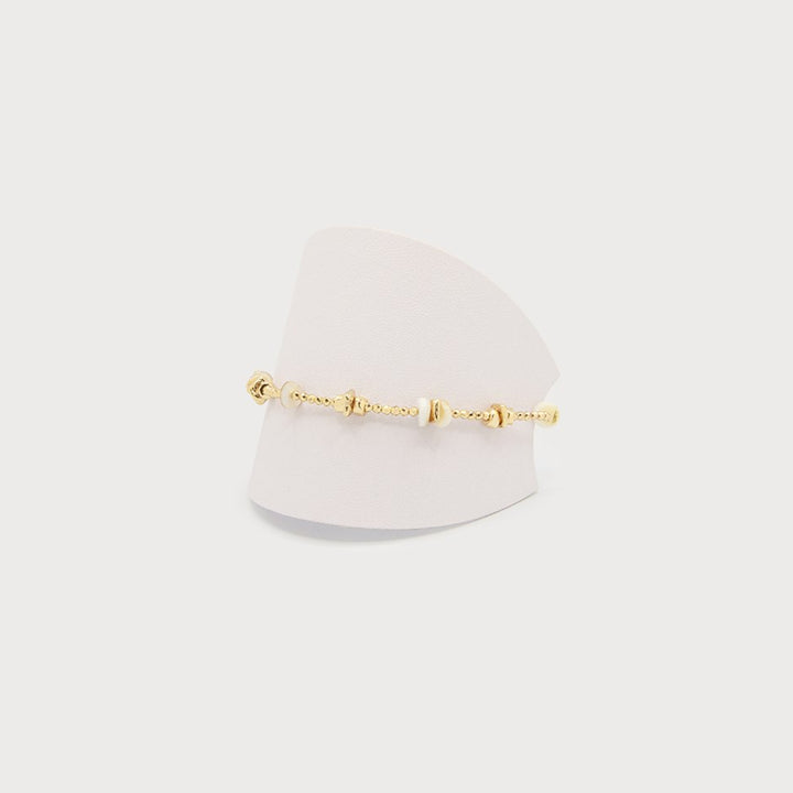 Caracol Metal and Imitation Shell Bracelet