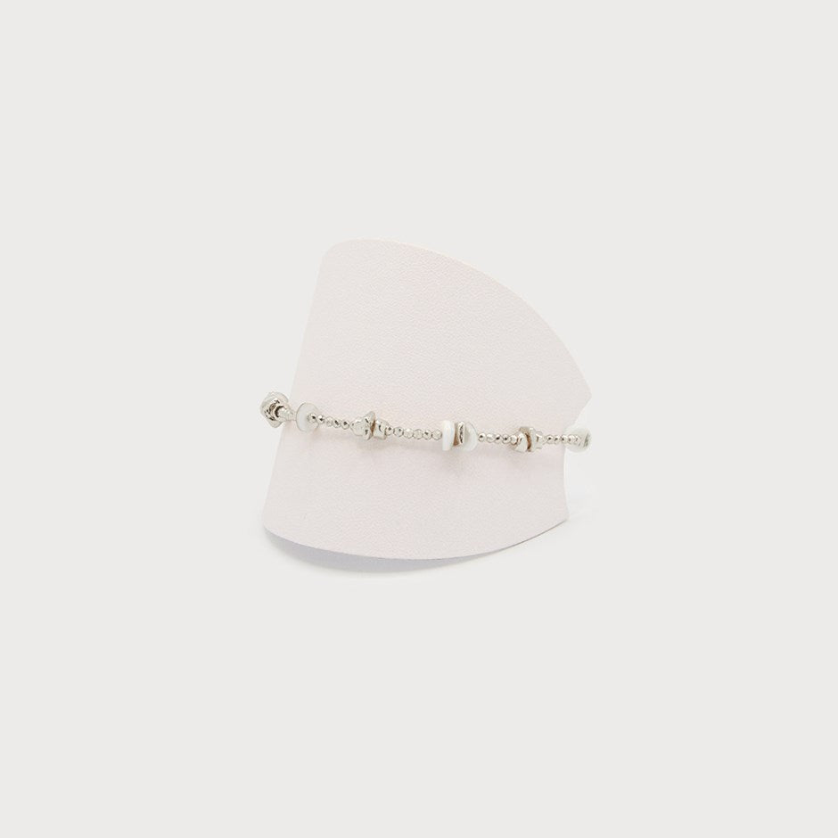 Caracol Metal and Imitation Shell Bracelet