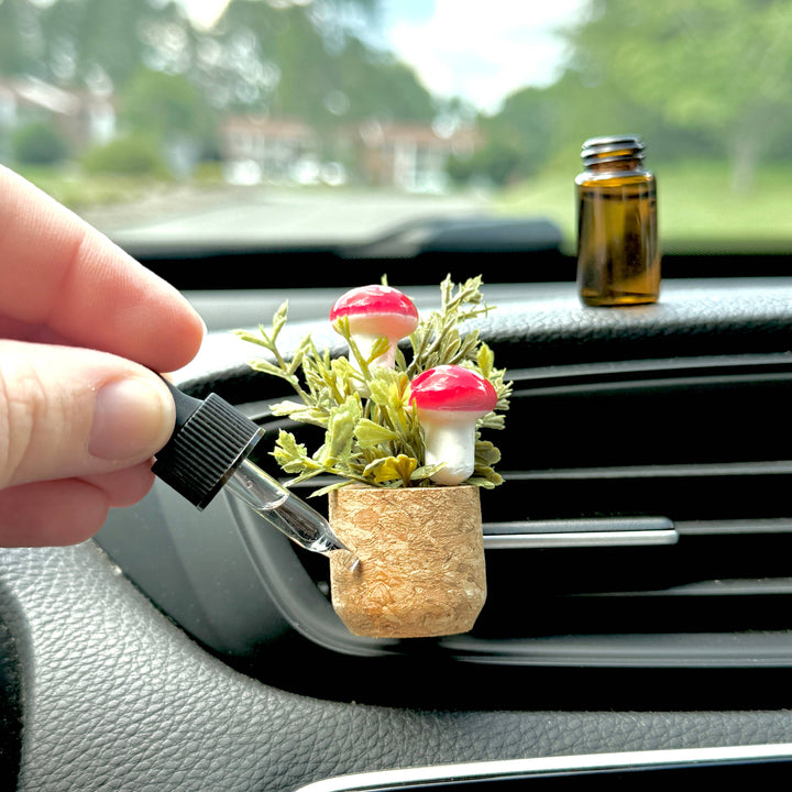 Vroom Blooms Mushroom Vent Clip Car Air Freshener Diffuser (Reusable)