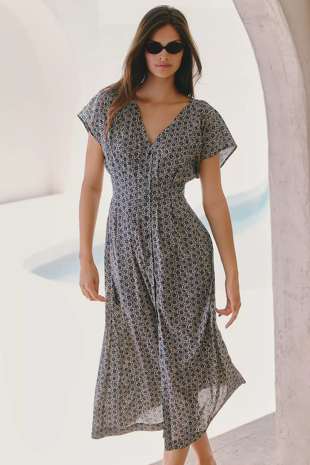 Z-Supply Sanna Iris Floral Midi Dress