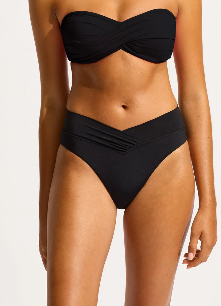 Seafolly V Front High Cut Bikini Bottom