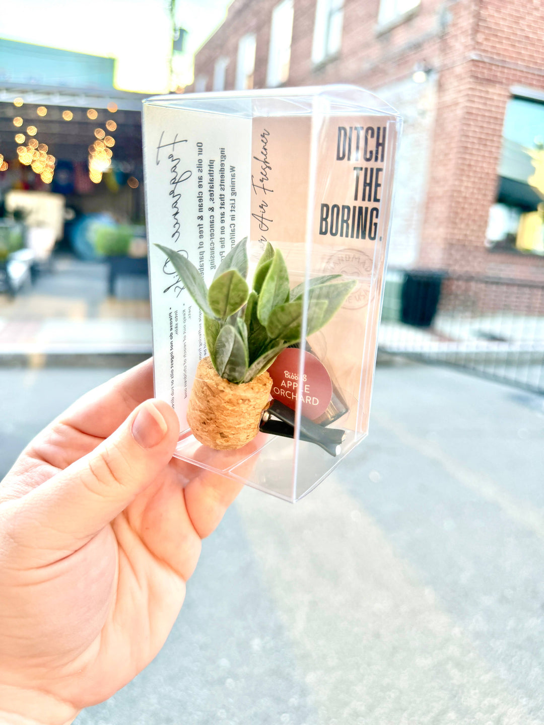 Vroom Blooms Tall Leafy Plant Vent Clip Car Air Freshener (Reusable)