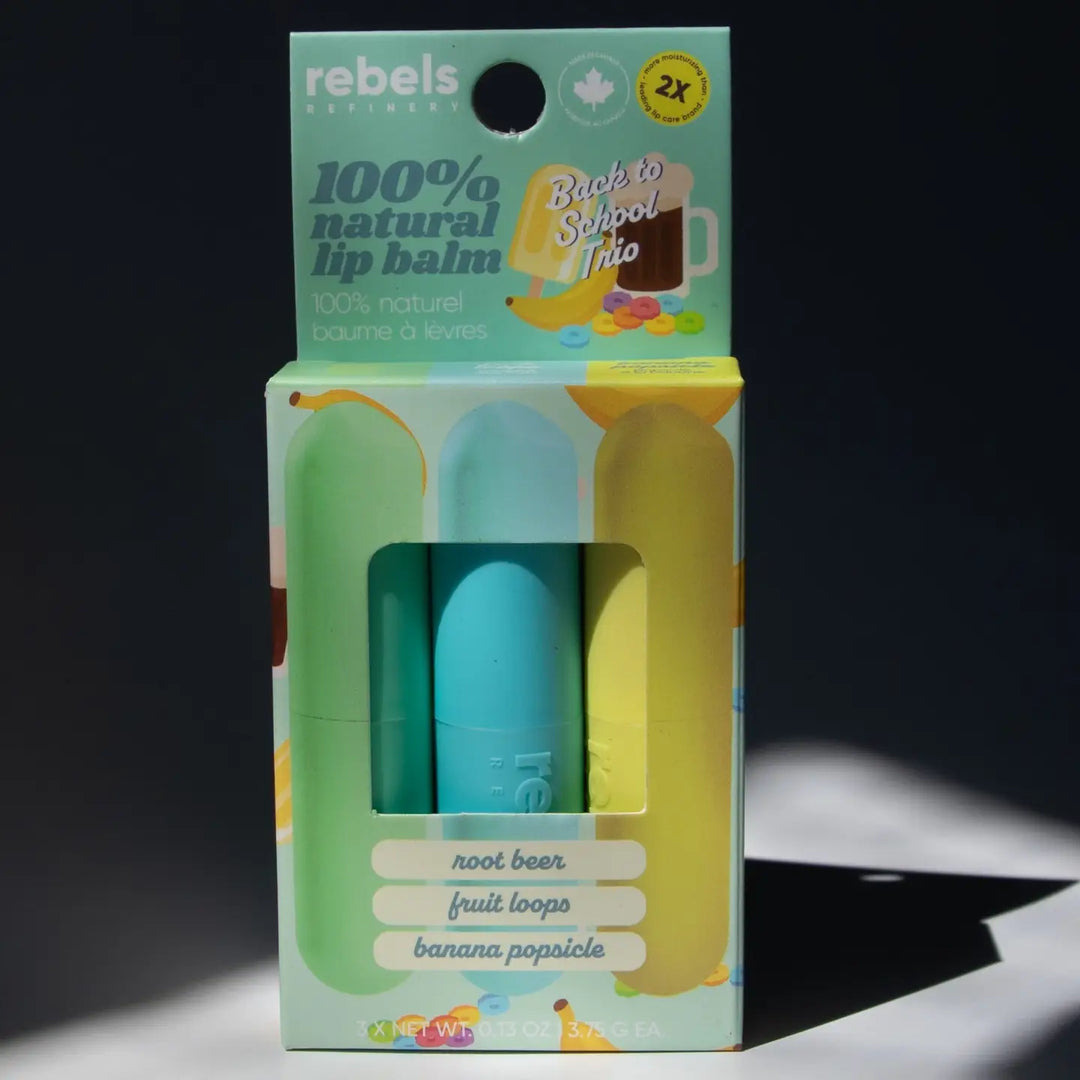 Rebels Refinery Back to School 3 pack - Lip Balm - Big Sun Vernon  | Okanagan Beachwear