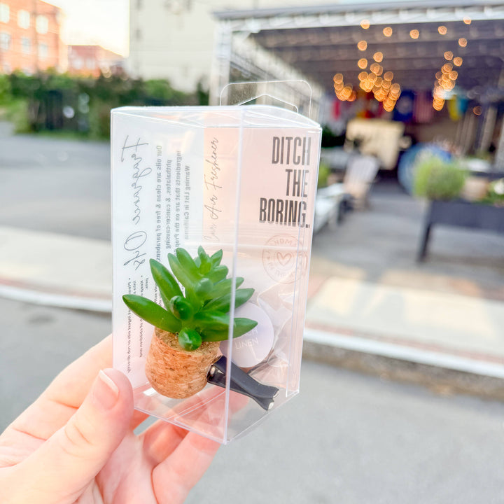 Vroom Blooms Succulent Plant Vent Clip Air Freshener Diffuser (Reusable