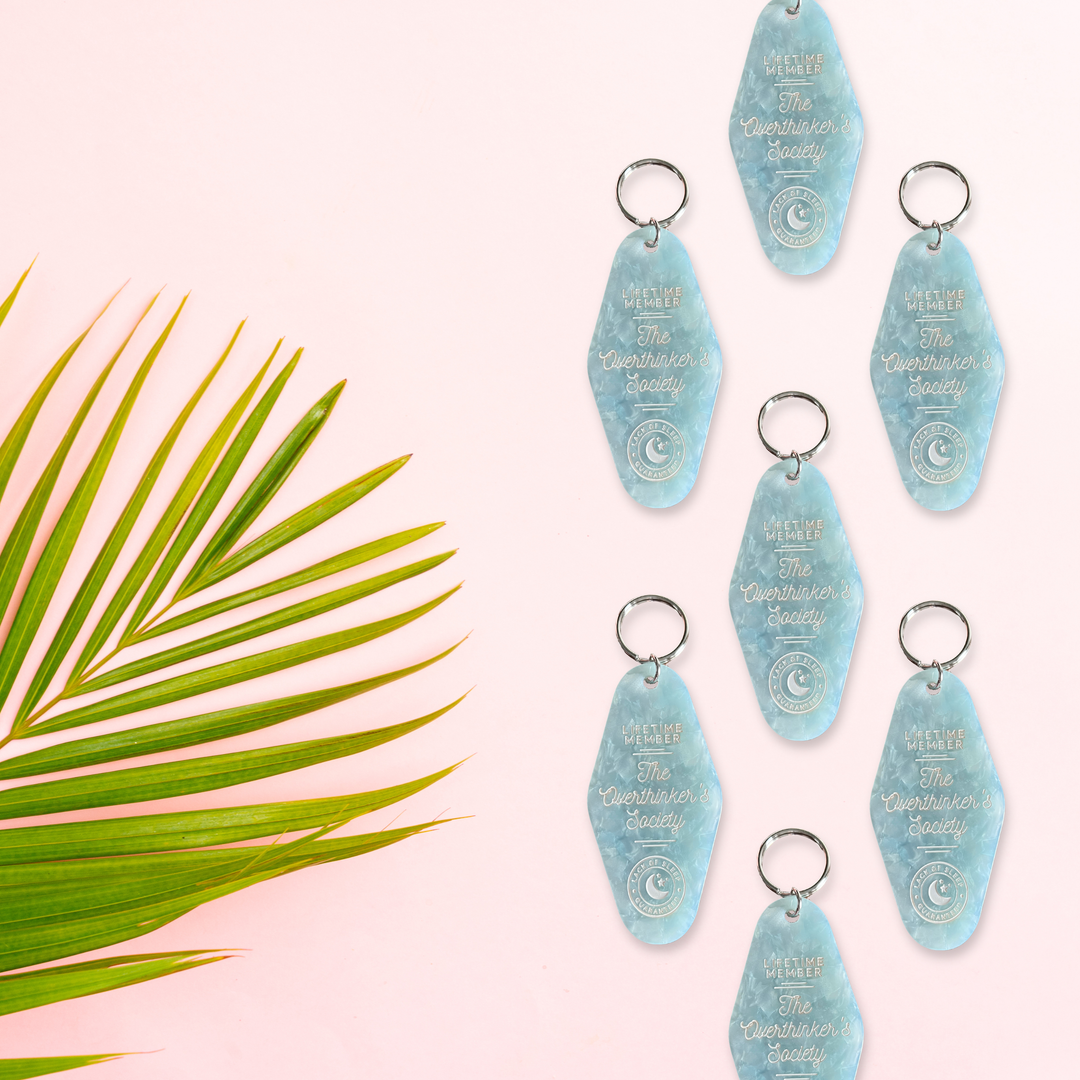 The Overthinker's Society Motel Keychain