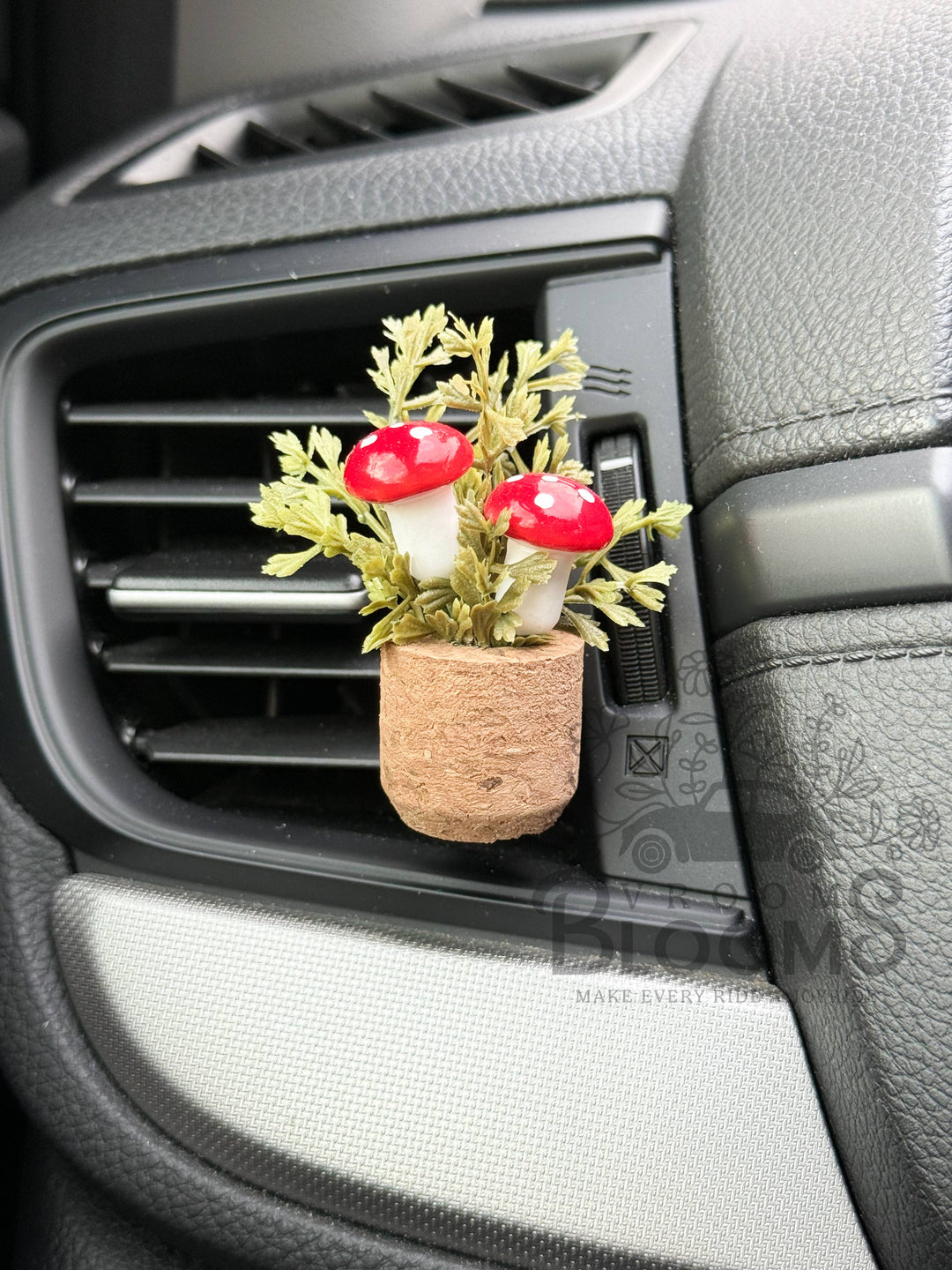 Vroom Blooms Mushroom Vent Clip Car Air Freshener Diffuser (Reusable)
