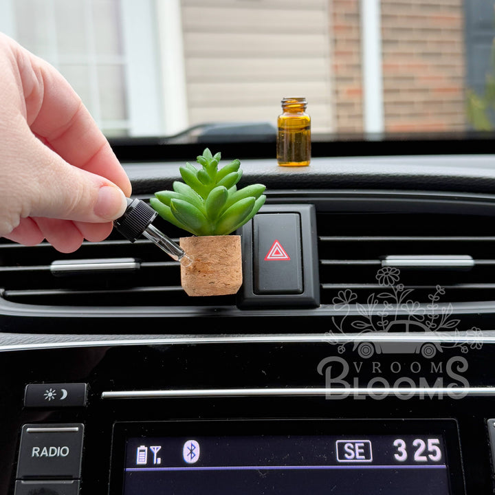Vroom Blooms Succulent Plant Vent Clip Air Freshener Diffuser (Reusable