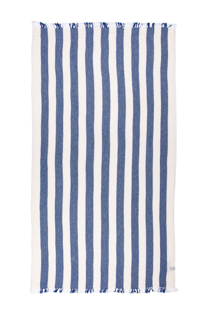 Tofino Towel Banks Muslin Gauze Stripe Towel - Beach Towels - Big Sun Vernon  | Okanagan Beachwear