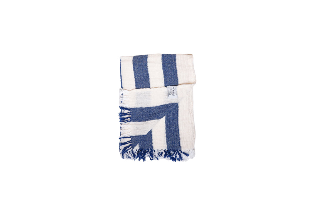 Tofino Towel Banks Muslin Gauze Stripe Towel - Beach Towels - Big Sun Vernon  | Okanagan Beachwear