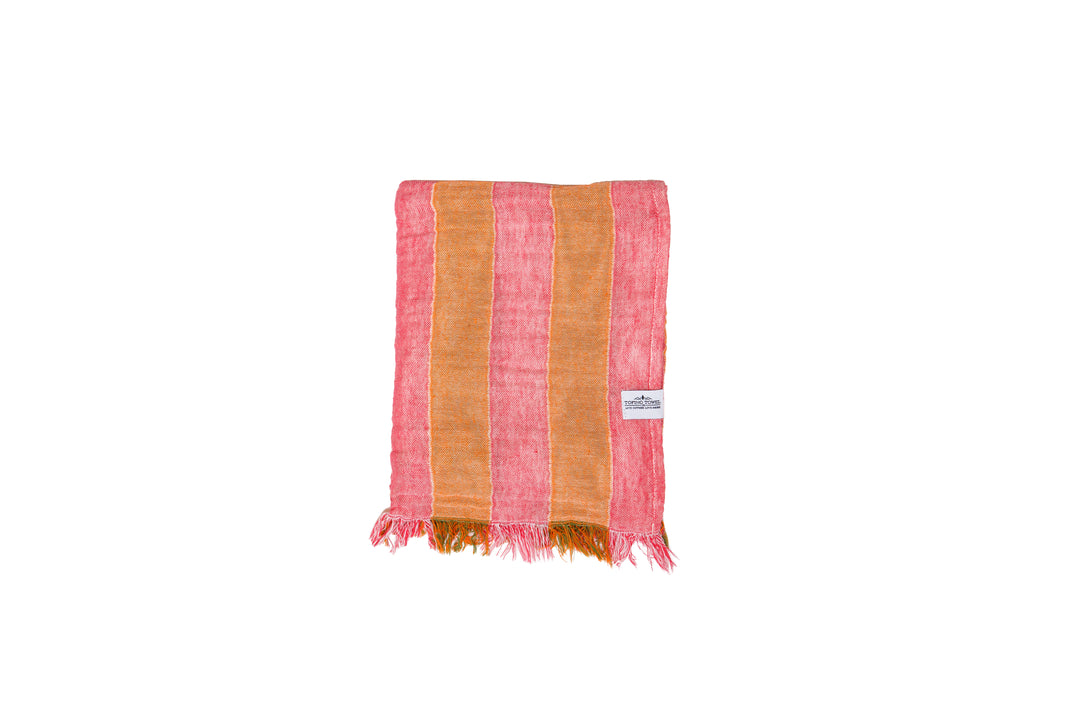 Tofino Towel Banks Muslin Gauze Stripe Towel - Beach Towels - Big Sun Vernon  | Okanagan Beachwear