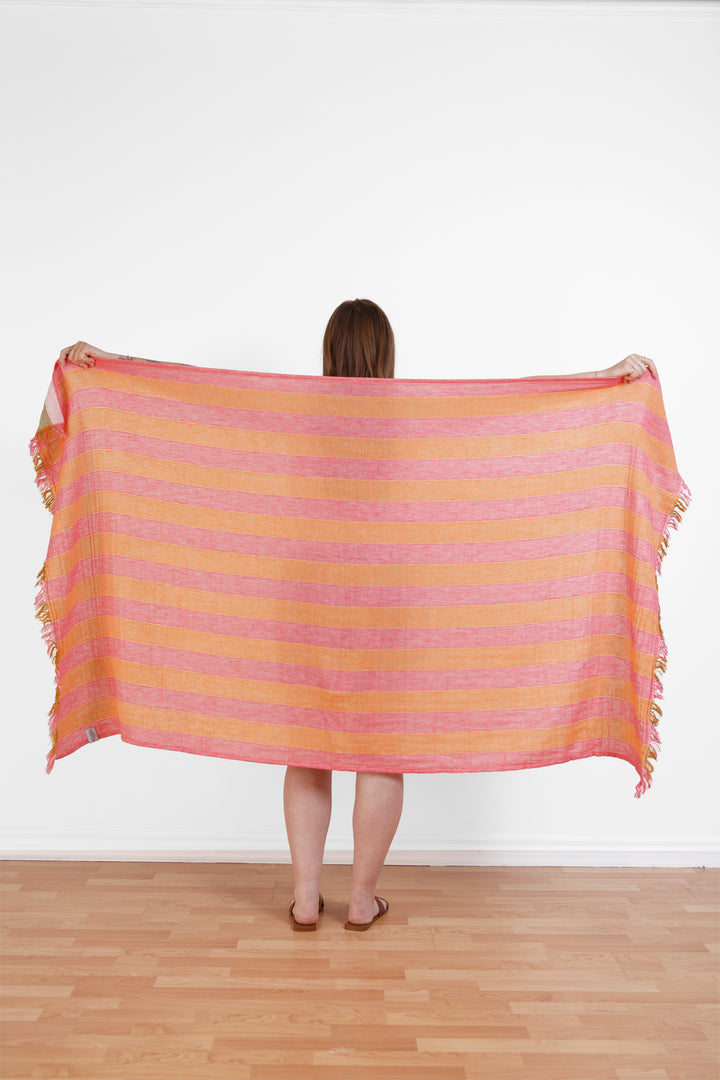 Tofino Towel Banks Muslin Gauze Stripe Towel - Beach Towels - Big Sun Vernon  | Okanagan Beachwear