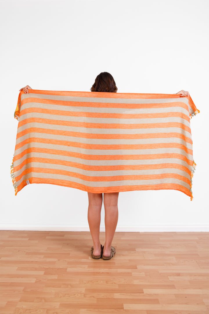 Tofino Towel Banks Muslin Gauze Stripe Towel - Beach Towels - Big Sun Vernon  | Okanagan Beachwear