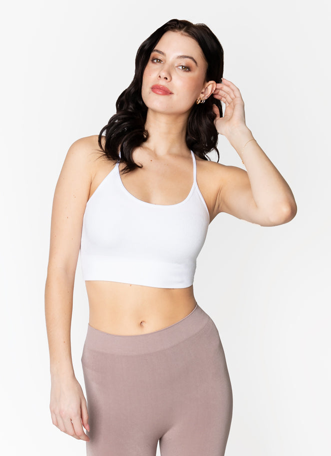 C'est Moi Bamboo Ribbed Cross Back Top - Womens Tank - Big Sun Vernon  | Okanagan Beachwear