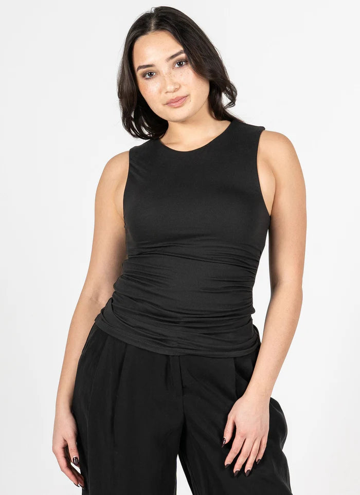 C'est Moi Ruched S/Less Top - Womens Tanks - Big Sun Vernon  | Okanagan Beachwear