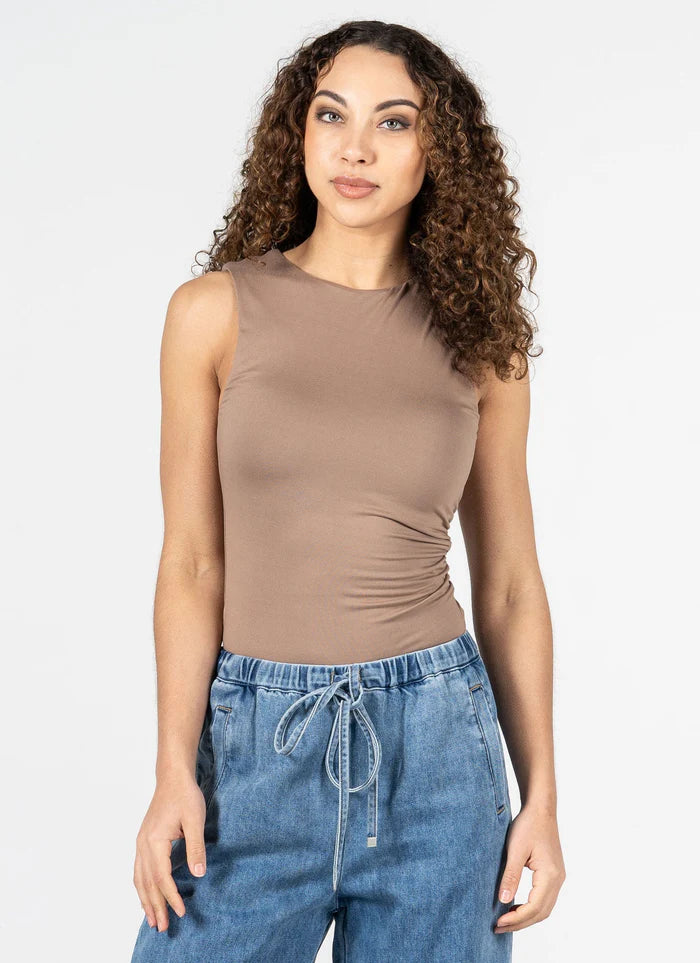 C'est Moi Ruched S/Less Top - Womens Tanks - Big Sun Vernon  | Okanagan Beachwear