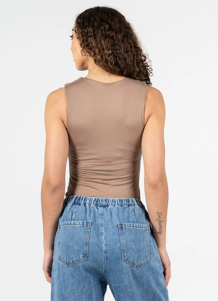 C'est Moi Ruched S/Less Top - Womens Tanks - Big Sun Vernon  | Okanagan Beachwear