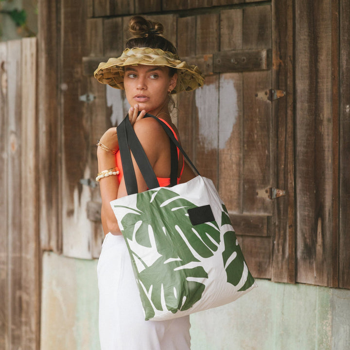 Aloha Monstera Day Tripper - Tote Bags - Big Sun Vernon  | Okanagan Beachwear