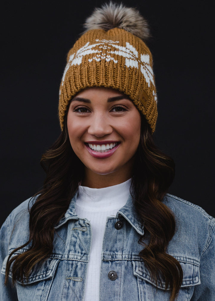 Panache Snowflake Knit Hat - Toques - Big Sun Vernon  | Okanagan Beachwear