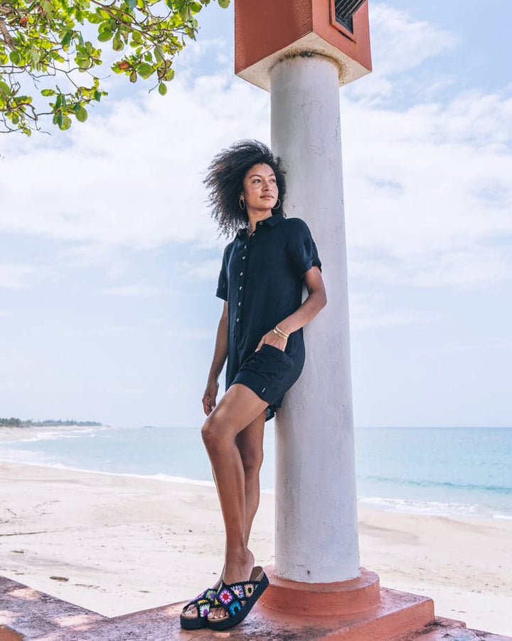 Hurley Stripe Gauze Romper - Womens Rompers - Big Sun Vernon  | Okanagan Beachwear