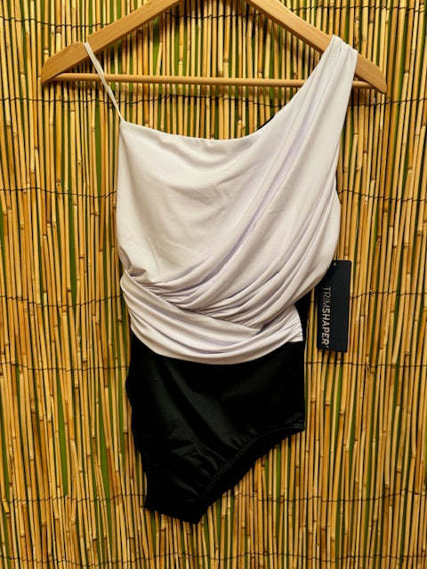 Trimshaper Shirred 1 Shoulder 1pc - Womens Fashion One Pieces - Big Sun Vernon  | Okanagan Beachwear