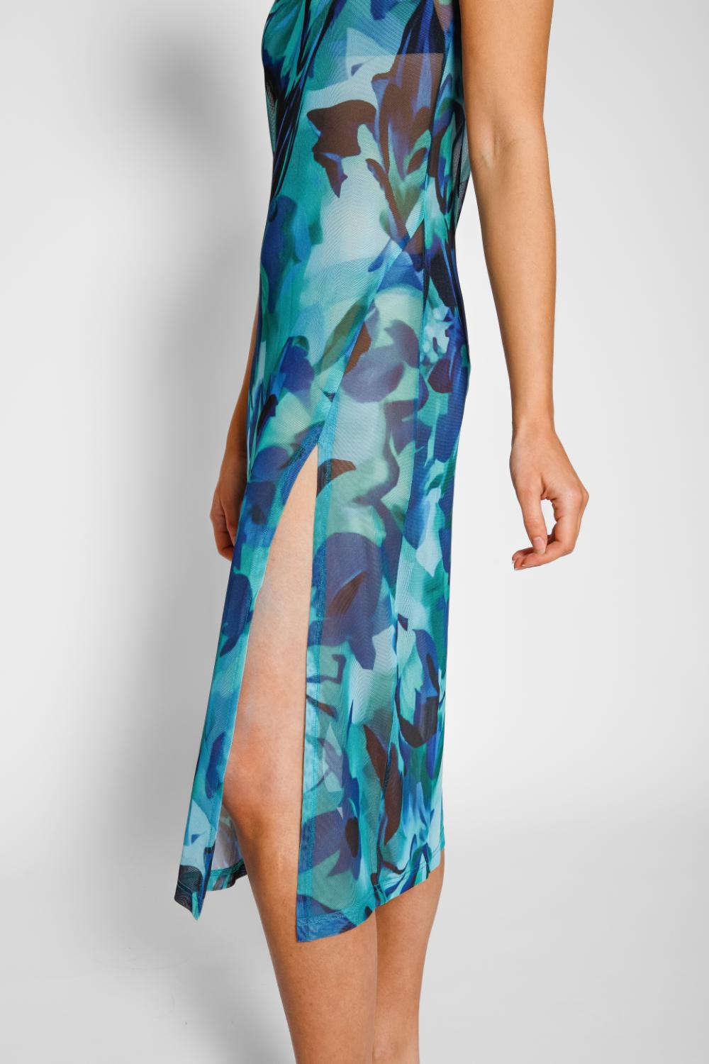 Koy Seascape Mesh Long Dress - Womens Maxi Dresses - Big Sun Vernon  | Okanagan Beachwear