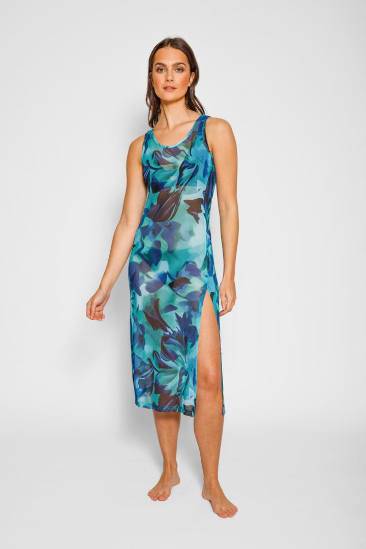 Koy Seascape Mesh Long Dress - Womens Maxi Dresses - Big Sun Vernon  | Okanagan Beachwear