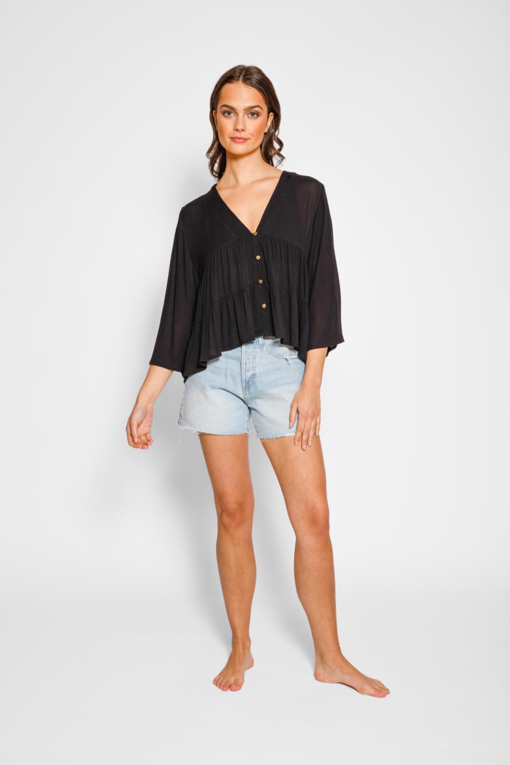 Koy Miami Tiered Top - Womens Blouse - Big Sun Vernon  | Okanagan Beachwear