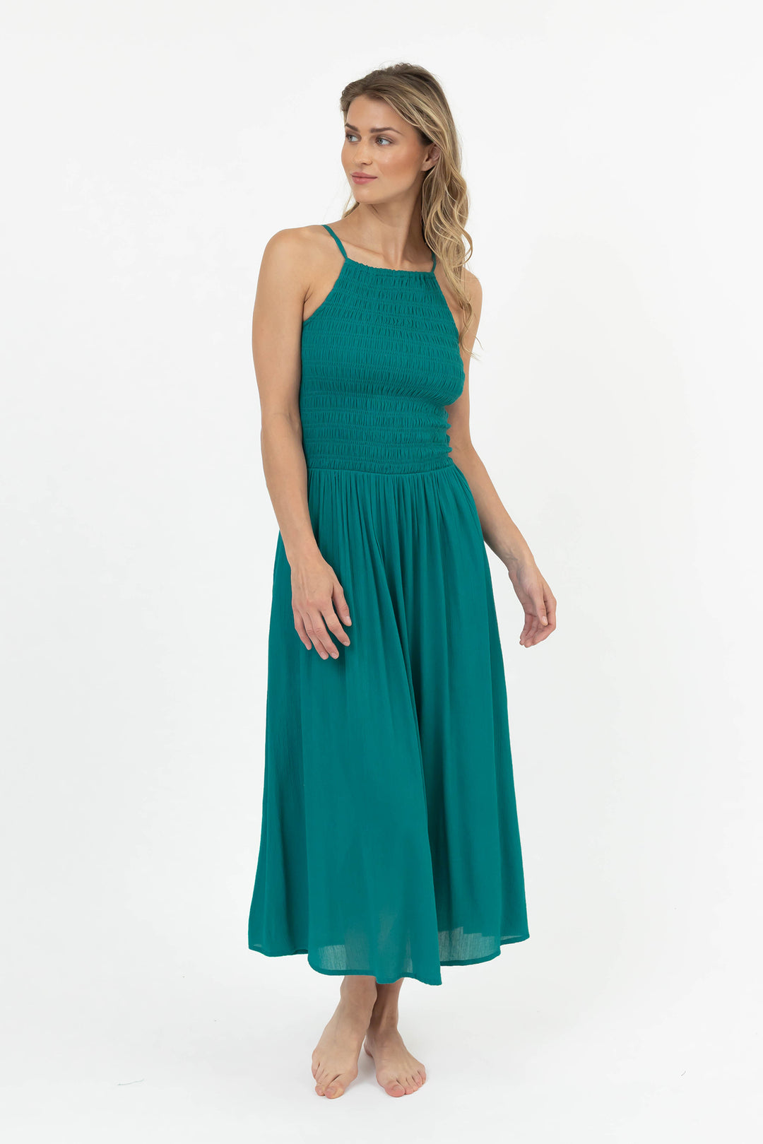 Koy Miami Luxe Hi Neck Midi Dress