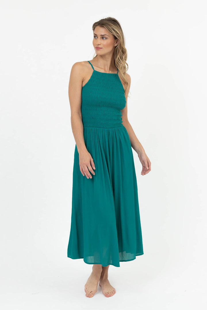 Koy Miami Luxe Hi Neck Midi Dress