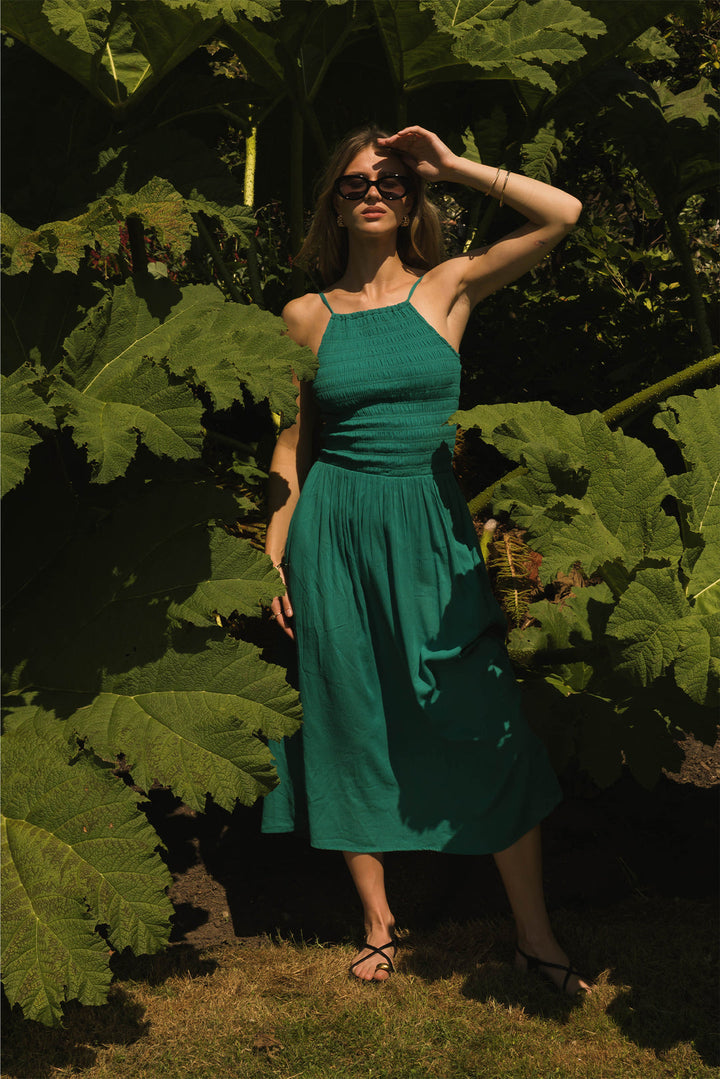 Koy Miami Luxe Hi Neck Midi Dress