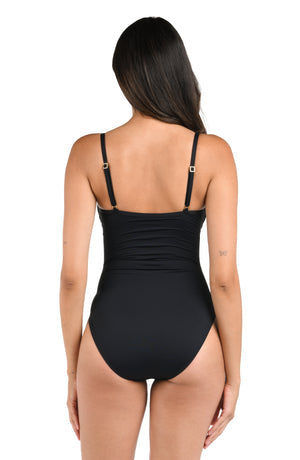 La Blanca Island Goddess Draped Front Lingerie One Piece - Womens Fashion One Pieces - Big Sun Vernon  | Okanagan Beachwear