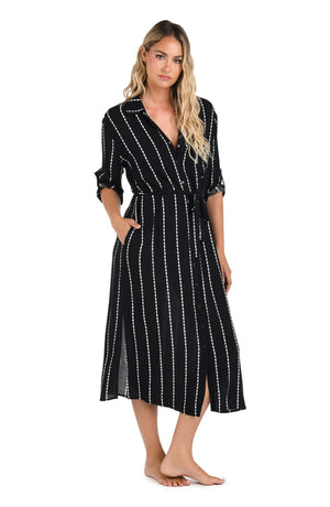 La Blanca City Lights Button Up Shirt Dress - Womens Casual Dresses - Big Sun Vernon  | Okanagan Beachwear