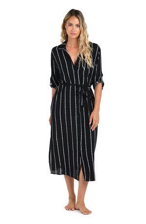 La Blanca City Lights Button Up Shirt Dress - Womens Casual Dresses - Big Sun Vernon  | Okanagan Beachwear