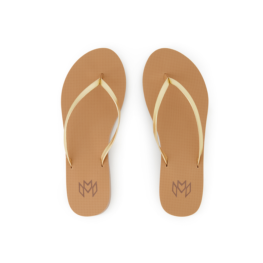 Malvados Lux II Golden Flip Flops - Womens Flip Flops - Big Sun Vernon  | Okanagan Beachwear