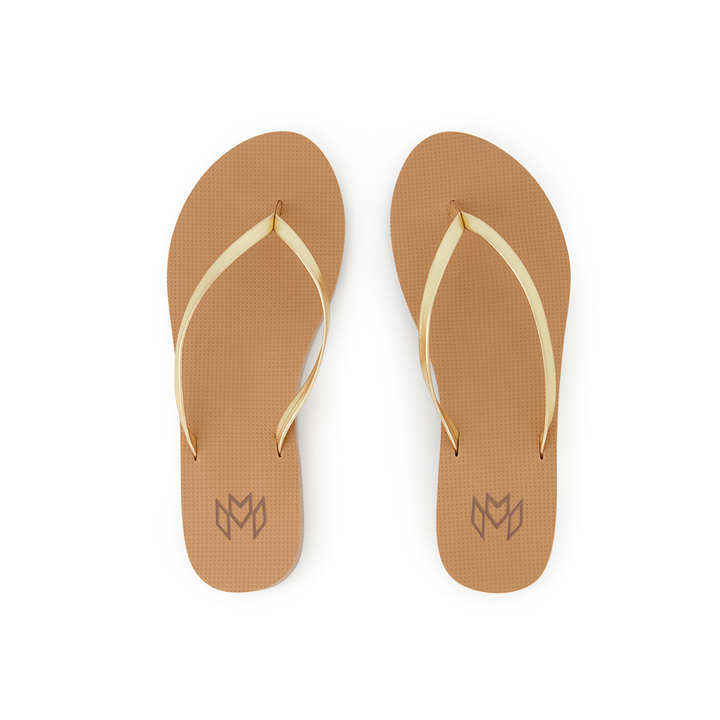 Malvados Lux II Golden Flip Flops - Womens Flip Flops - Big Sun Vernon  | Okanagan Beachwear