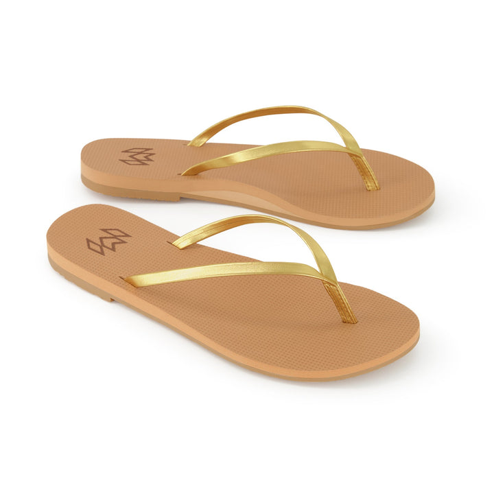Malvados Lux II Golden Flip Flops - Womens Flip Flops - Big Sun Vernon  | Okanagan Beachwear